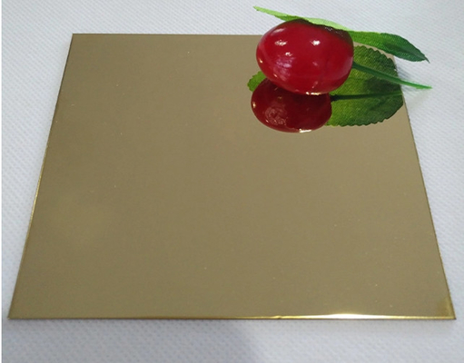 316 8K αντανακλούν το χρυσό διακοσμητικό ελασματοποιημένο εν ψυχρώ 1mm SS φύλλων ανοξείδωτου φύλλο πιάτων